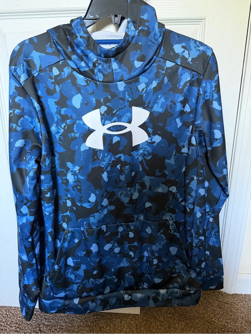Under Armour Blue Camo Logo Pullover Hoodie